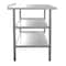 Flash Furniture 72 x 30 Stainless 2 Shelf Table with Backsplash NH-WT-GU-3072BSP-GG - alternate 2